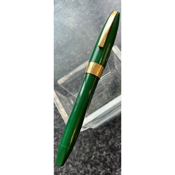 Vintage Sheaffer's PMF 1st Year Green Snorkel Fountain Pen Newly Refurbished - Picture 1 of 6